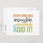 Onmogelijk tot iemand het deed briefkaart (Voorkant / Achterkant)