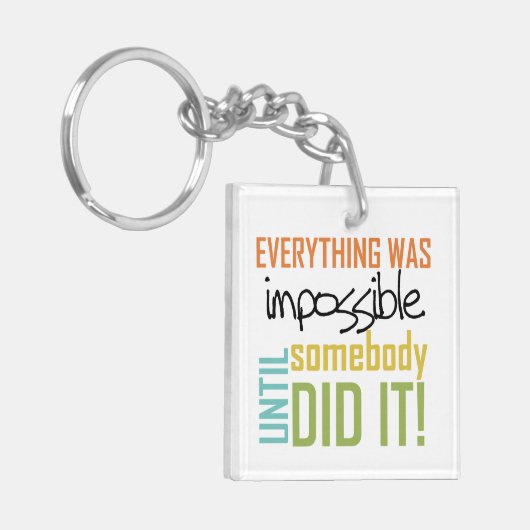 Onmogelijk tot iemand het deed sleutelhanger (Voorkant Links)