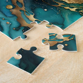 Onmogelijke abstracte marmeren legpuzzel (Zijkant)