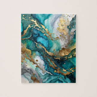 Onmogelijke abstracte marmeren legpuzzel