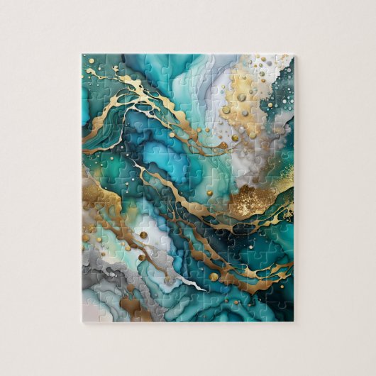 Onmogelijke abstracte marmeren legpuzzel (Verticaal)