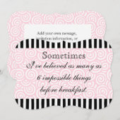 Onmogelijke dingen zwart en roze kaart (Voorkant / Achterkant)