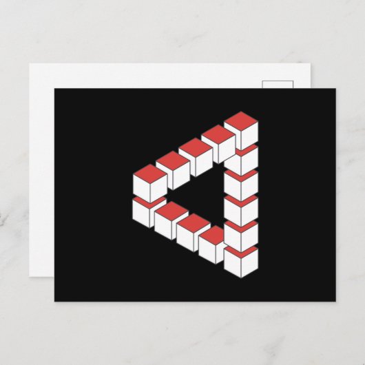 Onmogelijke driehoek Abstract Briefkaart (Voorkant / Achterkant)