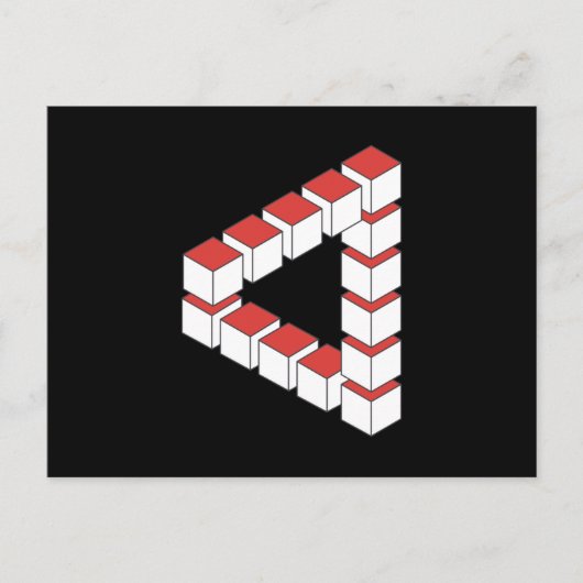 Onmogelijke driehoek Abstract Briefkaart (Voorkant)