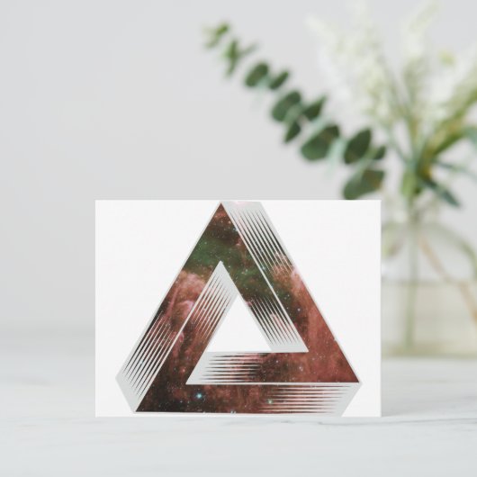 Onmogelijke driehoek briefkaart (Staand voorkant)