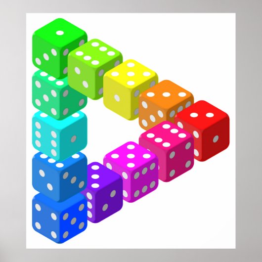 Onmogelijke driehoek Dice Poster (Voorkant)