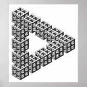 Onmogelijke driehoek optische verlichting poster (Voorkant)