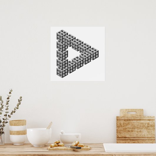 Onmogelijke driehoek poster (Keuken)