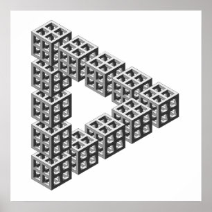 Onmogelijke driehoek poster