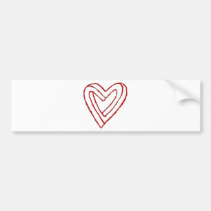 Onmogelijke Hart Optische Illusie Bumpersticker
