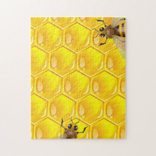 Onmogelijke honingraat met bijen legpuzzel (Verticaal)