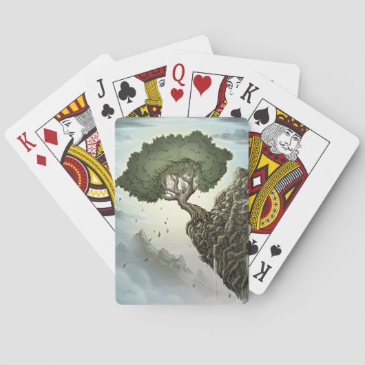 Onmogelijke hoop pokerkaarten (Achterkant)