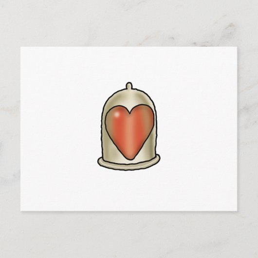 Onmogelijke liefde - Liefde Condom Briefkaart (Voorkant)