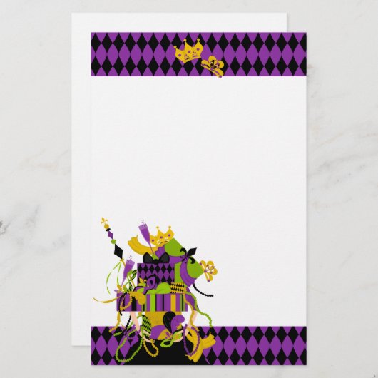 Onmogelijke Mardi Gras Stack Briefpapier (Voorkant / Achterkant)
