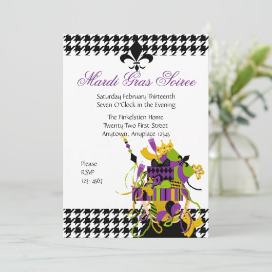 Onmogelijke Mardi Gras Stack Kaart (Staand voorkant)