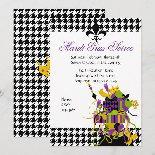 Onmogelijke Mardi Gras Stack Kaart (Voorkant / Achterkant)