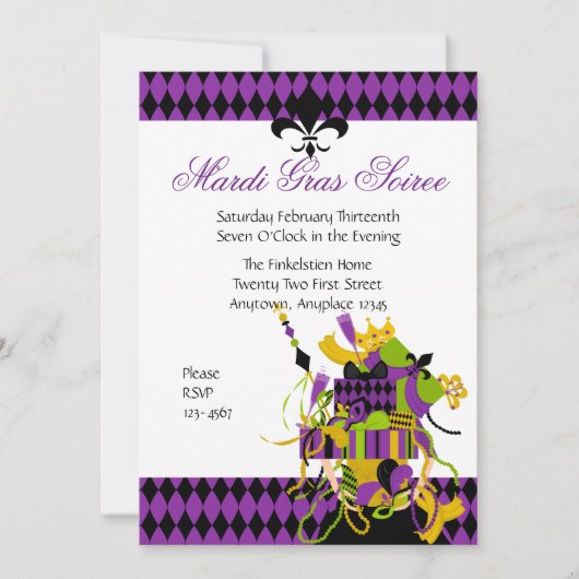 Onmogelijke Mardi Gras Stack Kaart (Voorkant)