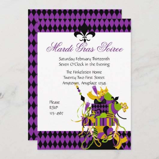 Onmogelijke Mardi Gras Stack Kaart (Voorkant / Achterkant)