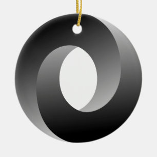 Onmogelijke optische cirkelverlichting keramisch ornament