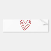 Onmogelijke optische hartverlichting bumpersticker (Voorkant)