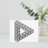 Onmogelijke optische oplichtingsdriehoek briefkaart (Staand voorkant)