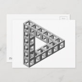 Onmogelijke optische oplichtingsdriehoek briefkaart (Voorkant / Achterkant)