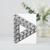 Onmogelijke optische oplichtingsdriehoek briefkaart (Staand voorkant)