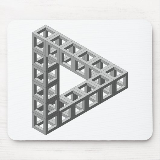 Onmogelijke optische oplichtingsdriehoek muismat (Voorkant)