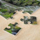 Onmogelijke puzzel - blauwe en groene berg (Zijkant)