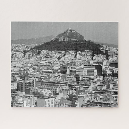 Onmogelijke puzzel - BW Athene-berg Olympus Legpuzzel (Horizontaal)