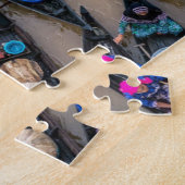 Onmogelijke puzzel - drijvende markt legpuzzel (Zijkant)