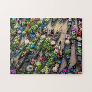 Onmogelijke puzzel - drijvende markt legpuzzel