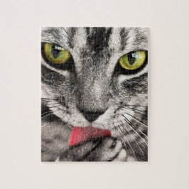 Onmogelijke puzzel - Grijze gestreepte kat