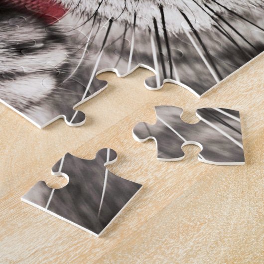 Onmogelijke puzzel - Grijze gestreepte kat Legpuzzel (Zijkant)