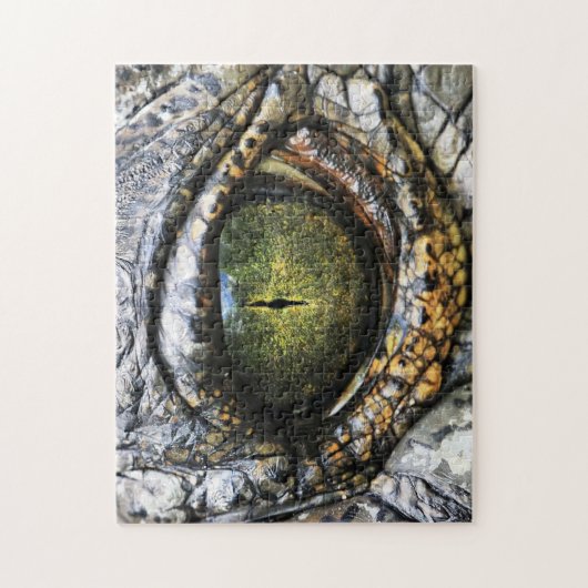 Onmogelijke puzzel - krokodille oog legpuzzel (Verticaal)