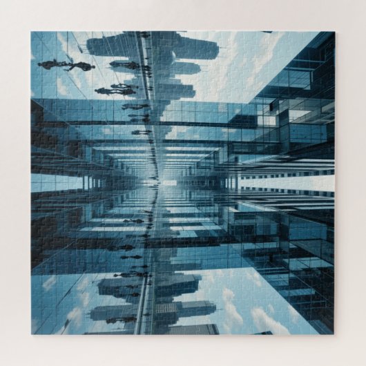 onmogelijke puzzel - Mirror city Legpuzzel (Horizontaal)