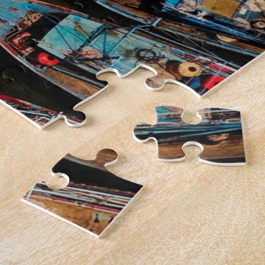 Onmogelijke puzzel - Vissende boten Legpuzzel (Zijkant)