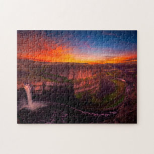 Onmogelijke puzzel - Waterval Sunset Legpuzzel