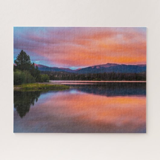 Onmogelijke puzzel - Zonneopslag op het meer Legpuzzel (Horizontaal)