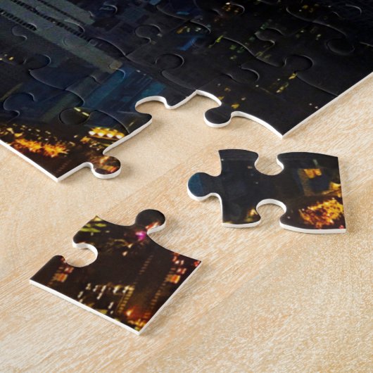 Onmogelijke puzzel - Zonnetijd op Chicago Skyline Legpuzzel (Zijkant)