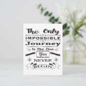 Onmogelijke reis Citaat Donker Briefkaart (Staand voorkant)