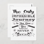 Onmogelijke reis Citaat Donker Briefkaart (Voorkant / Achterkant)