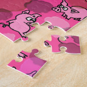 Onmogelijke roze pig Jigzaag Puzzle Legpuzzel (Zijkant)