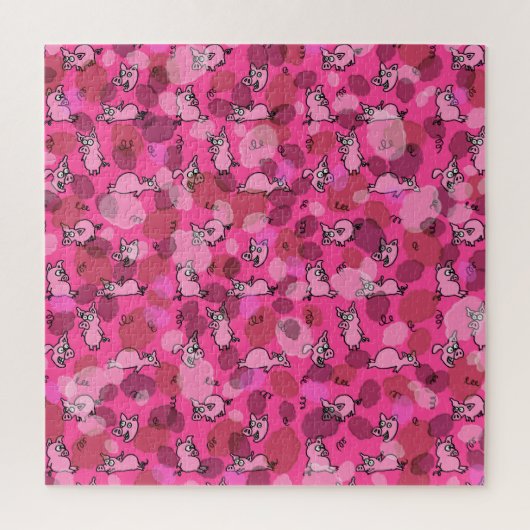 Onmogelijke Roze Varken Legpuzzel (Verticaal)