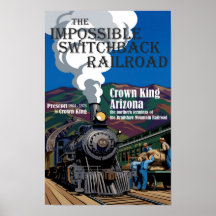 Onmogelijke Switchback-spoorwegposter