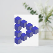 Onmogelijke trap van vierkantsoptische verlichting briefkaart (Staand voorkant)