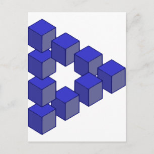 Onmogelijke trap van vierkantsoptische verlichting briefkaart