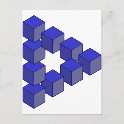 Onmogelijke trap van vierkantsoptische verlichting briefkaart (Voorkant)