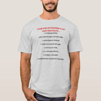 Onmogelijke uitspraken bij drink t-shirt