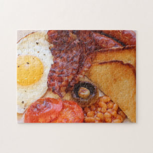 Onmogelijke volle Engelse ontbijtpuzzel Legpuzzel